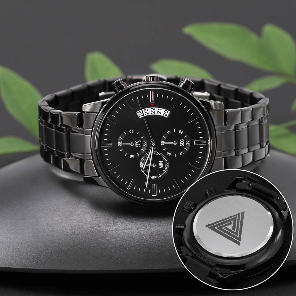 Chronograph Watch in Black