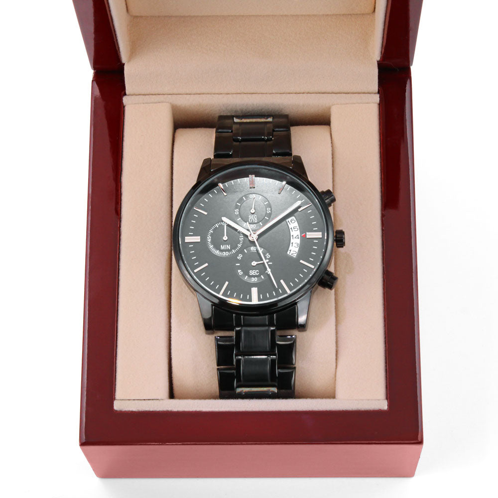 Chronograph Watch in Black