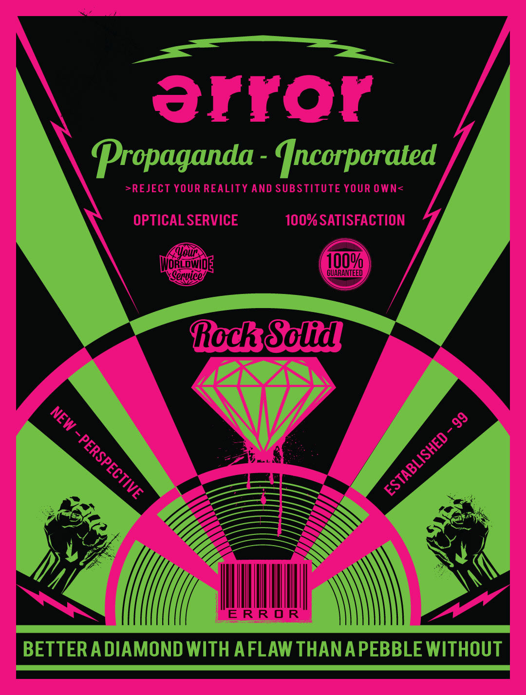 Error rock solid Framed error poster 18 x 24