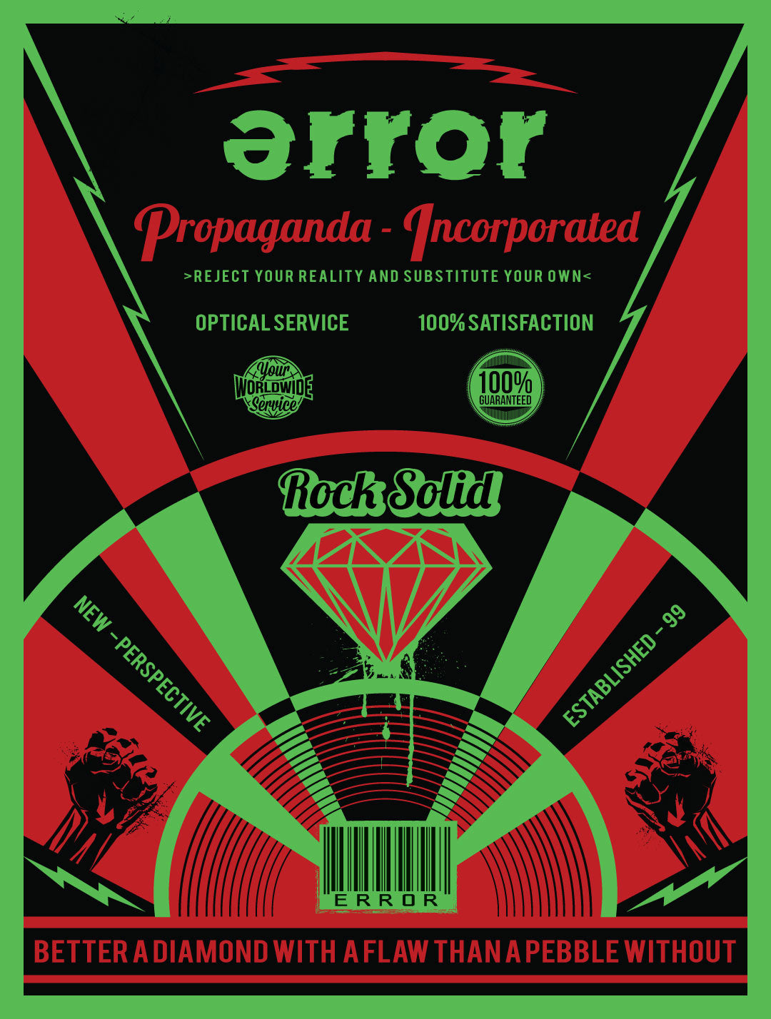 Error rock solid Framed error poster 18 x 24