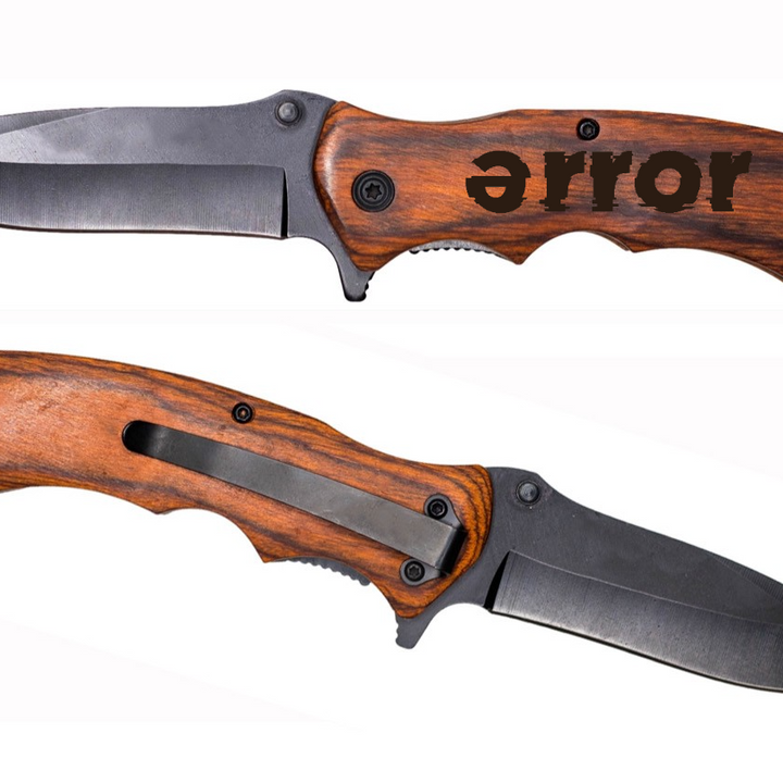 error branded pocket knife